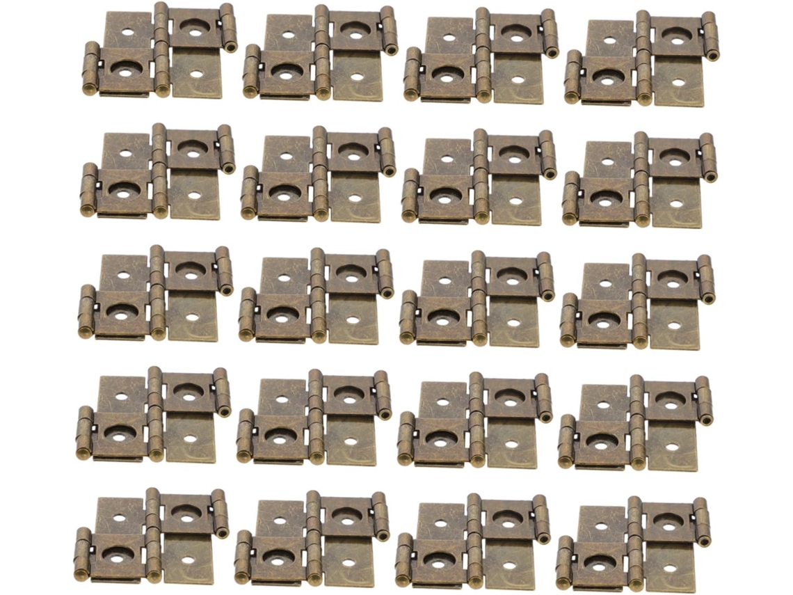 Dobradiças Metálicas De Dupla Ação Healvian 20 Unidades Para Portas Armário, Estilo Retrô, Aço Laminado A Frio, Fáceis