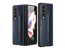 Capa Protetora Dobrável Com Textura De Lichia Para Samsung Galaxy Z Fold4
