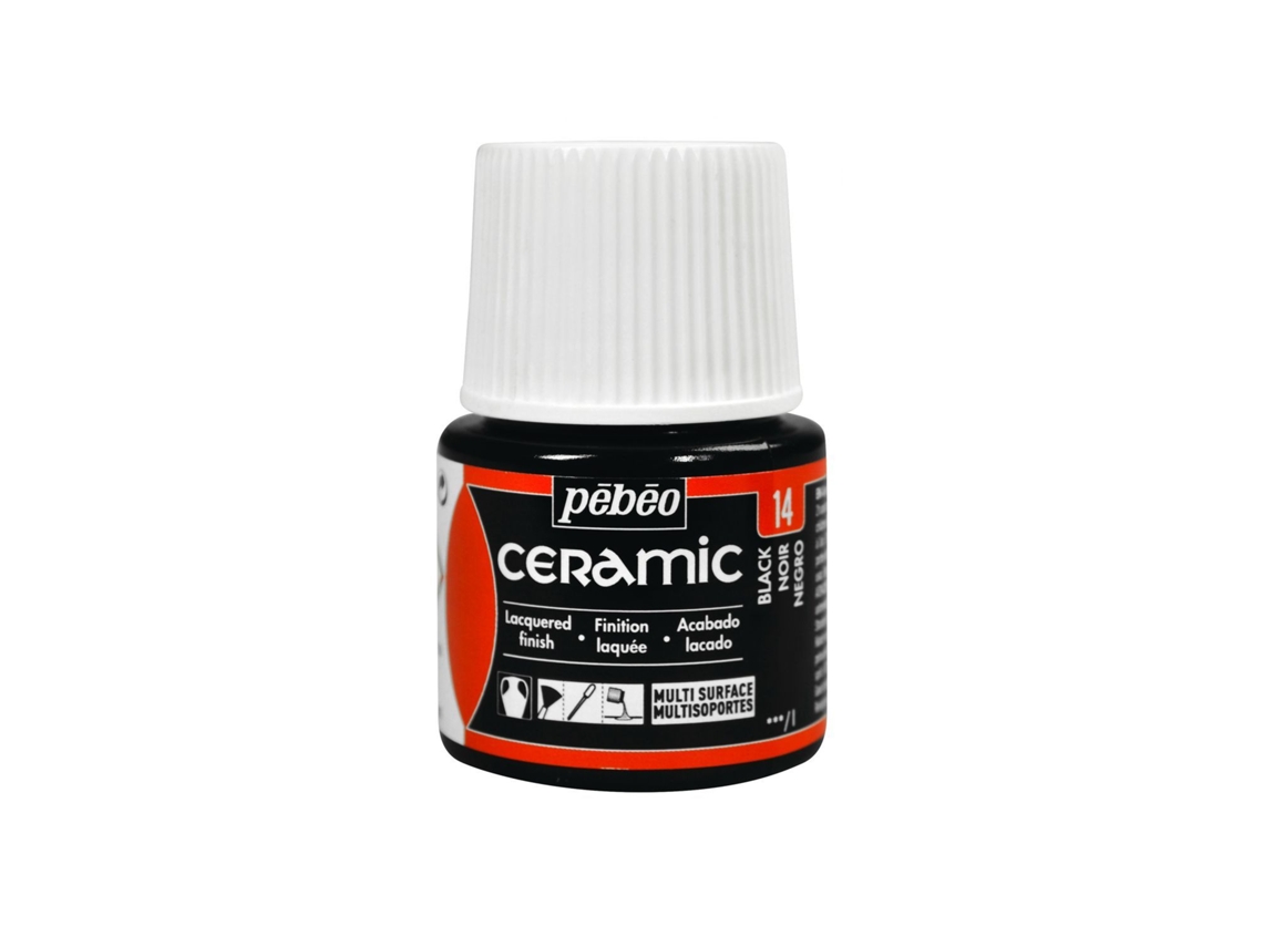 Tinta Cerâmica e Multisuperfície Preto PÉBÉO (45 ml)
