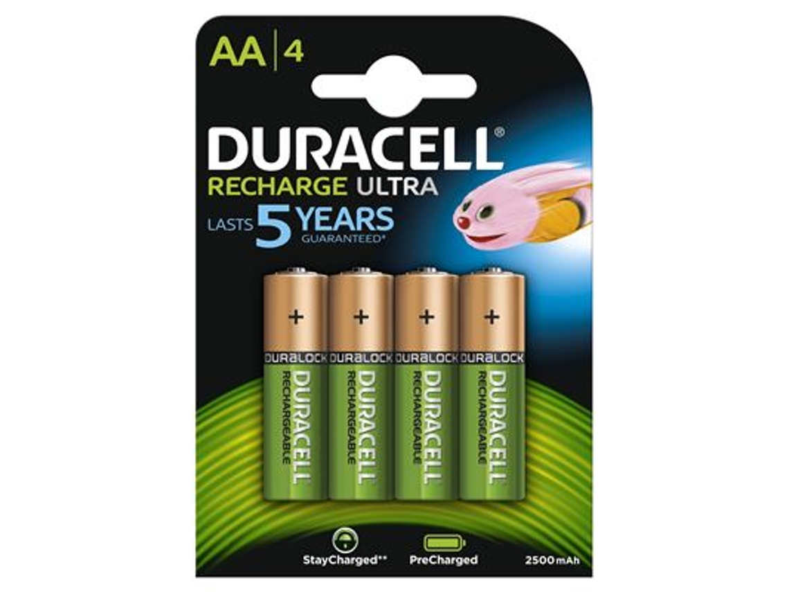Pilhas Recarregáveis AA 2500mAh DURACELL emb. 4 un