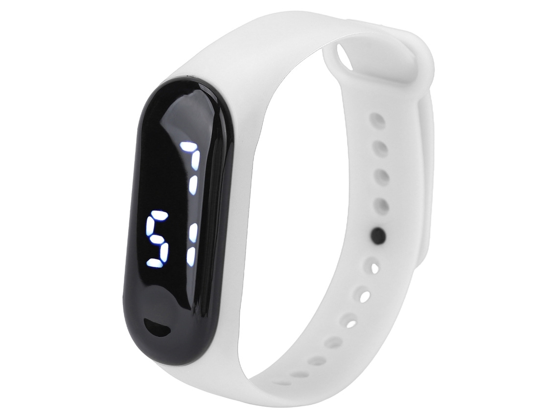 Relógio Led Esportivo Digital para Meninos Branco