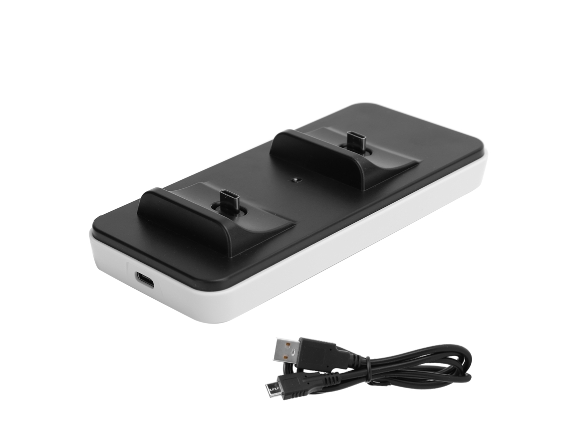 Carregador sem fio para dois controles de PS5 com adaptador de contato CHABERLU