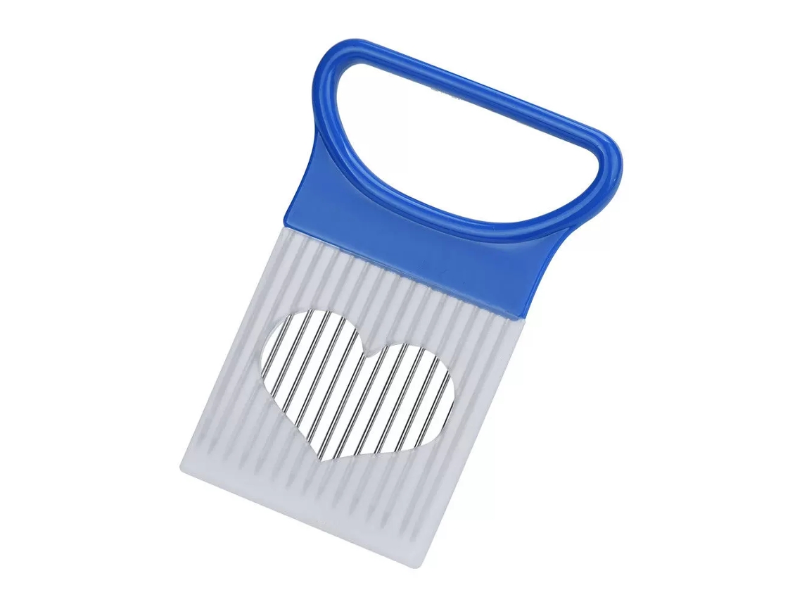 Cortador de Cebola em Aço Inoxidável na Cor Azul, Utensílio de Cozinha Ecológico MDUG