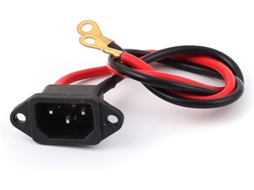 Adaptador de Tomada Plástico Iec320 C14 250v 15a com Cabo CHABERLU