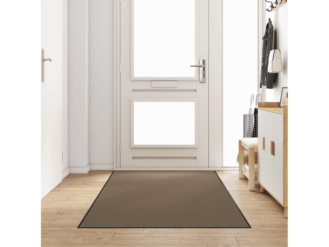 Vidaxl Tapete De Entrada Bege E Preto 120 X 300 Cm 100% Poliamida