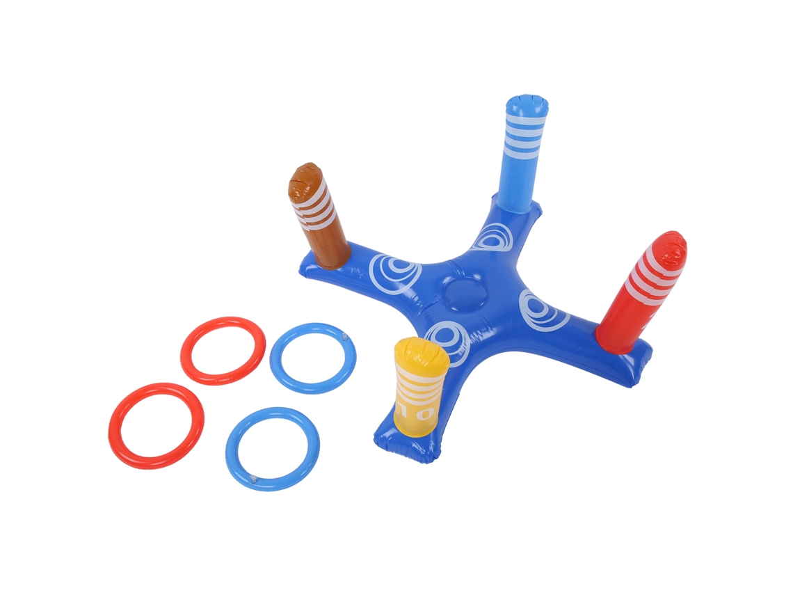 Walshlxq juego de Lanzamiento Inflable para Piscina Juego Flotante de Verano Accesorios de Fiesta Azul