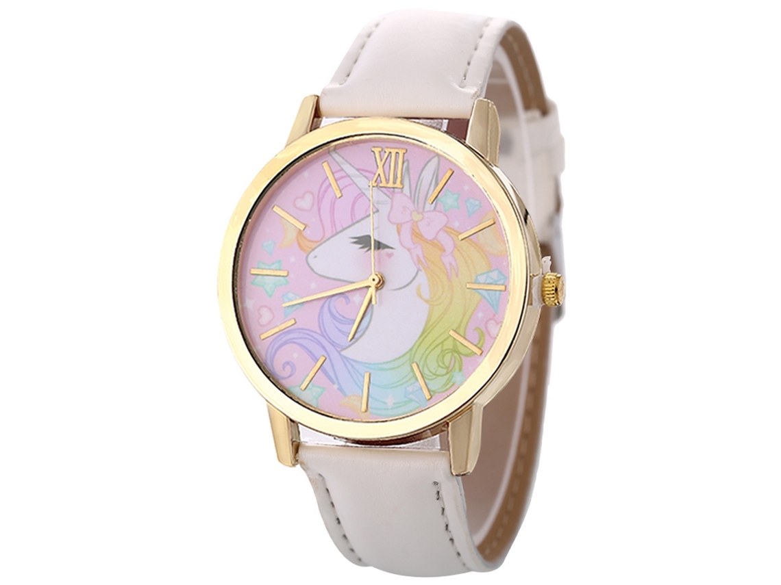 Relógio de pulso Zhoulianfa Zlf0589-f branco com quartzo e pulseira de couro, unissex.