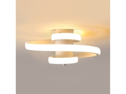 Candeiro de Teto Led Moderno, 24w, Design em Espiral, Branco Gamer de Configuração STELASPLEN