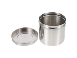 Caixa De Aço Inoxidável Para Guardar Pomadas, Algodão E Compressas.