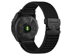 Bracelete para Garmin Nylon trançado padrão de montanha com fivela de paraquedas e ponteiras de metal preta XIAOMOYU (22mm)