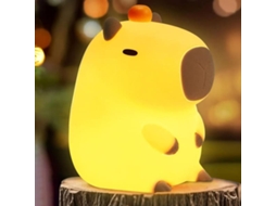 Luminária Noturna Capivara Fofa, Luminária Noturna Led Macia e Inovadora, Lâmpada Recarregável por Toque, Decoração Kawaii para Quarto BRILVIBERA