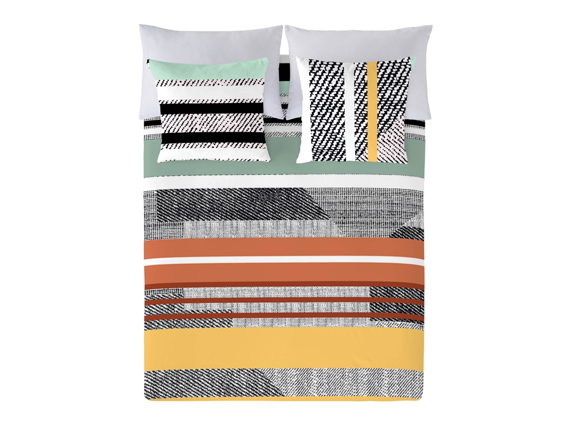 Capa de Edredão NATURALS Estampada Cama Extra Inclui Multicor (CAMA180/260x220cm45cmsolapa)