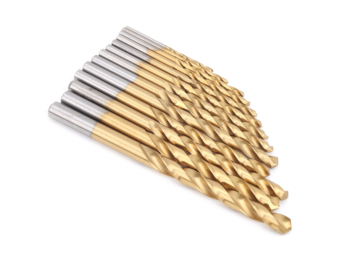 Conjunto De 13 Brocas Com Revestimento Ti De 1.5mm A 6.5mm, Ponta Reta Para Ferramentas De Perfuração