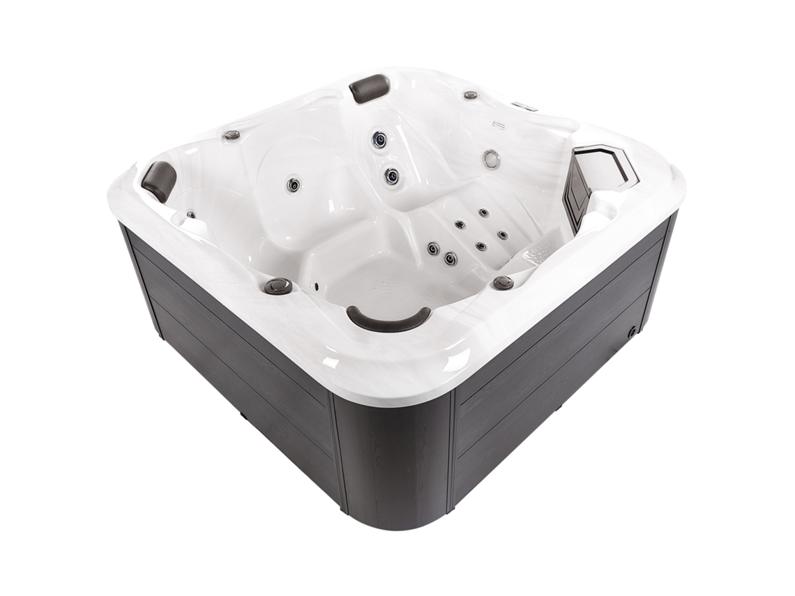 Banheira de hidromassagem para 5 pessoas BELIANI Tularosa de Acrílico Branco 210x210x90