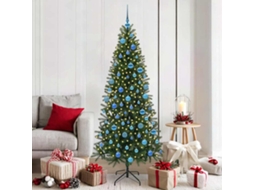 Vidaxl Árvore De Natal Artificial Com 300 Leds Verde 180 Cm Pe E Pvc