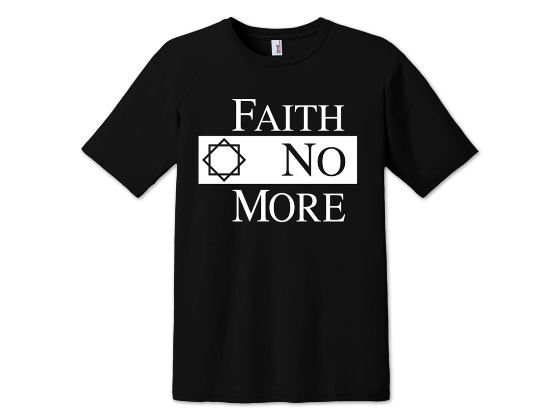 Faith no More Classic Logo Black T shirt ROCKINSTONE Unisex Adults Best Sellers Size:m