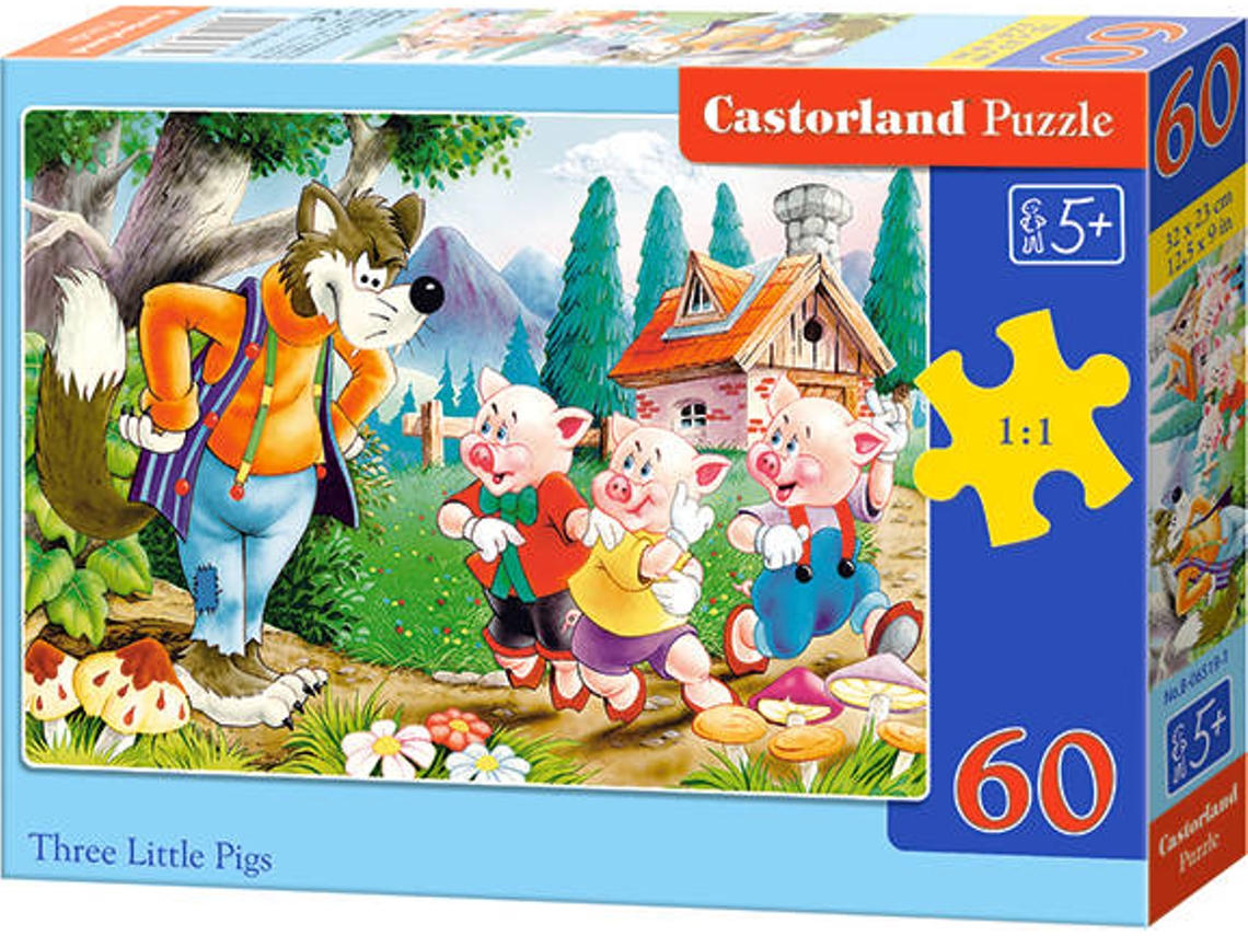 Puzzle CASTORLAND Three Little Pigs (60 Peças)