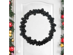 Vidaxl Guirlanda De Bolas De Natal Led Preto 186 Cm Poliestireno