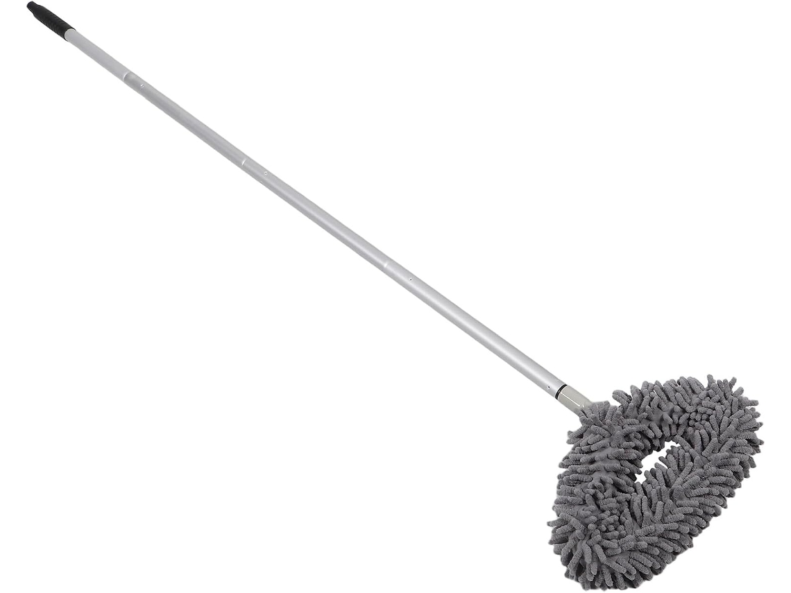 Escova De Limpeza Para Ventilador Teto Nuobesty Com Cabo Extensível Quatro Seções, Microfibra De Chenille Lavável E