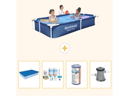 Bestway Piscina Bestway Steel Pro Retangular - 221x150x43 Cm - 5-peças S34