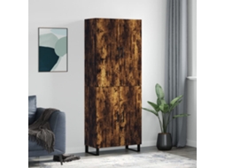 Armario alto 69,5x34x180 cm Madera procesada de roble ahumado