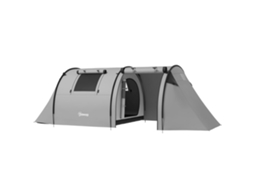 Barraca 3 Pessoas impermeável 470x220x150cm verde com janelas e bolsa | S/MARCA
