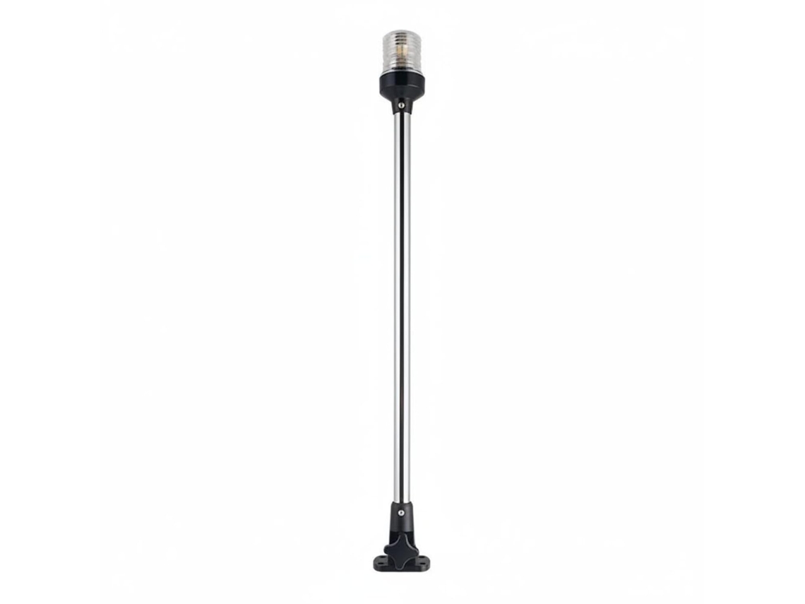 Luz De Navegação Marítima Led Para Barcos, Em Aço Inoxidável, Giratória, 12v, 600mm, Base De Nylon Ajustável