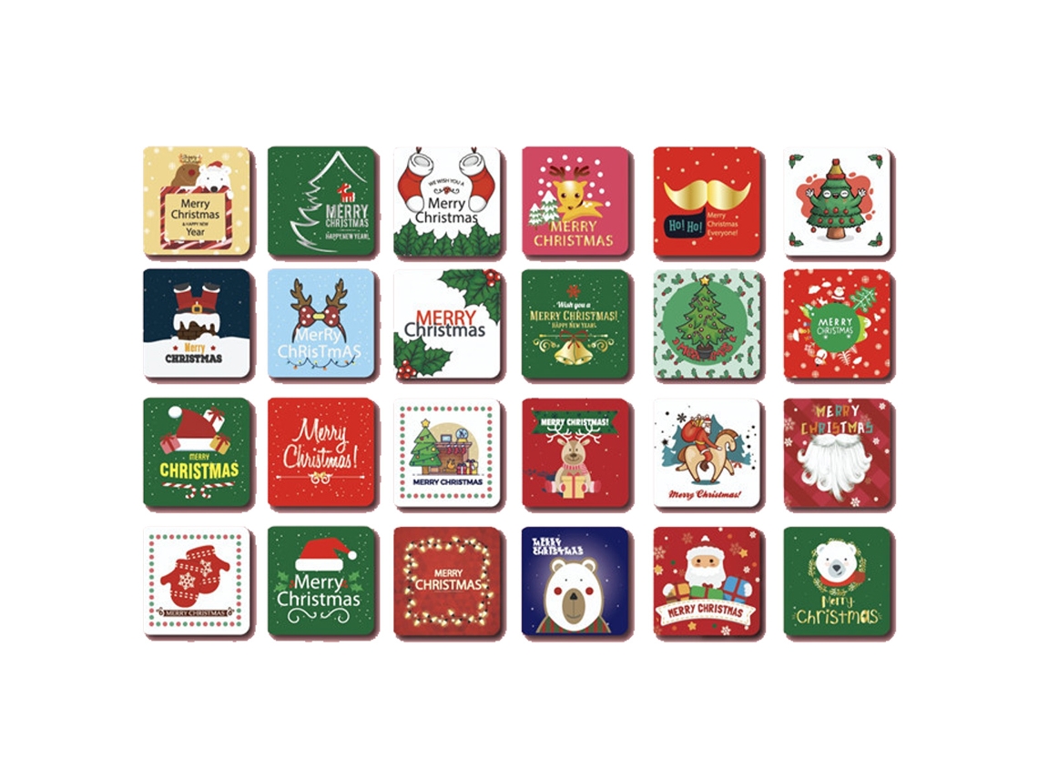 Mini Cartões de Natal Fofos com Envelopes 24 Pcs NEVEANCE