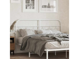 Vidaxl Cabeceira De Substituição 137 Cm Metal Branco