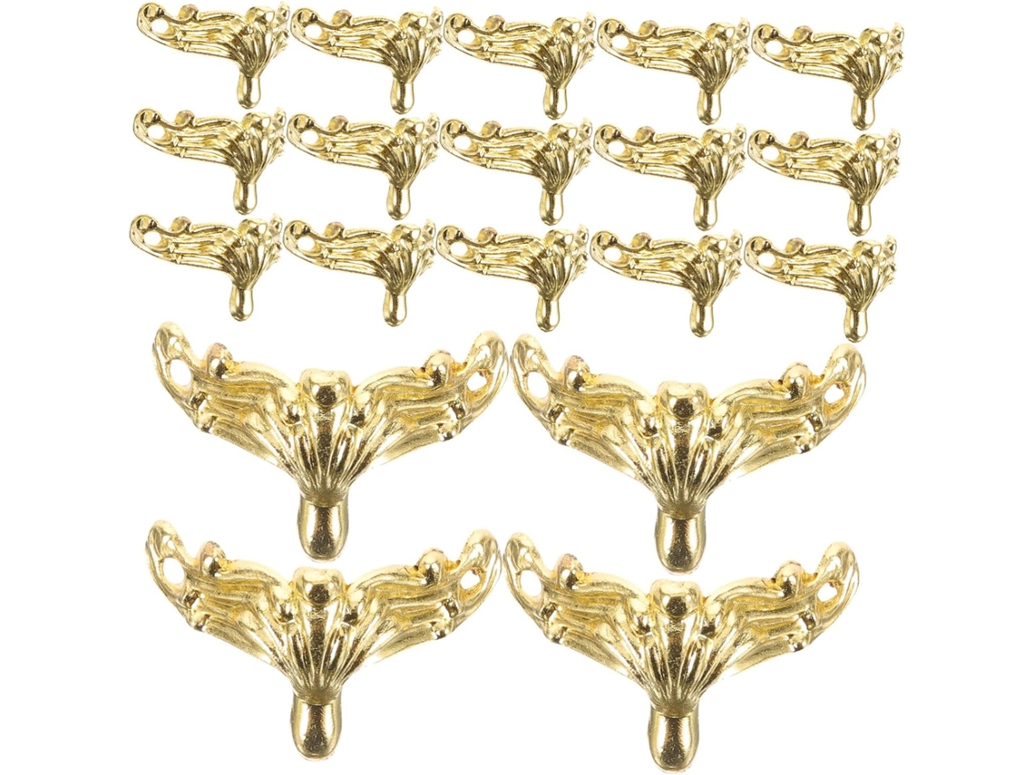 Popetpop 20 Peças Pés Decorativos Retrô Para Caixas De Joias, Elegantes Bases Para Guarda Roupas E Cômodas