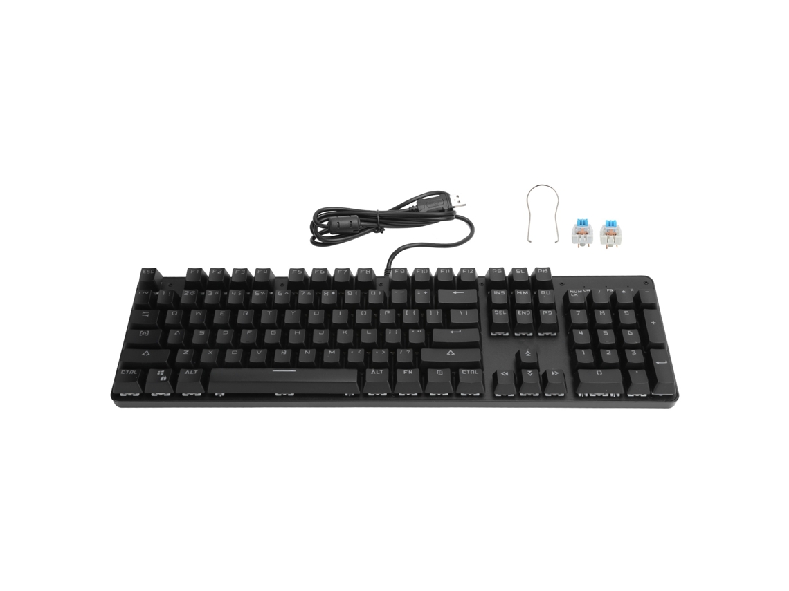 Lurelia Teclado Usb, Com Fio, 104 Teclas, Mecânico, Rgb, Gaming, Compacto, Retro