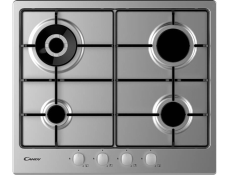 Placa de Gás CANDY CHW 6BR4WX (Gás Natural - 59.5 cm - Inox) — Gás Natural | Largura: 59.5 cm