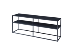 Mesa Tele Solund com 2 Prateleiras em Aço 120X30X46 Cm Preto [EN.CASA]