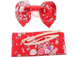 Cinto Obi Japonês Para Vestido Quimono, Estampa Floral De Flor De Cerejeira, Ajustável.
