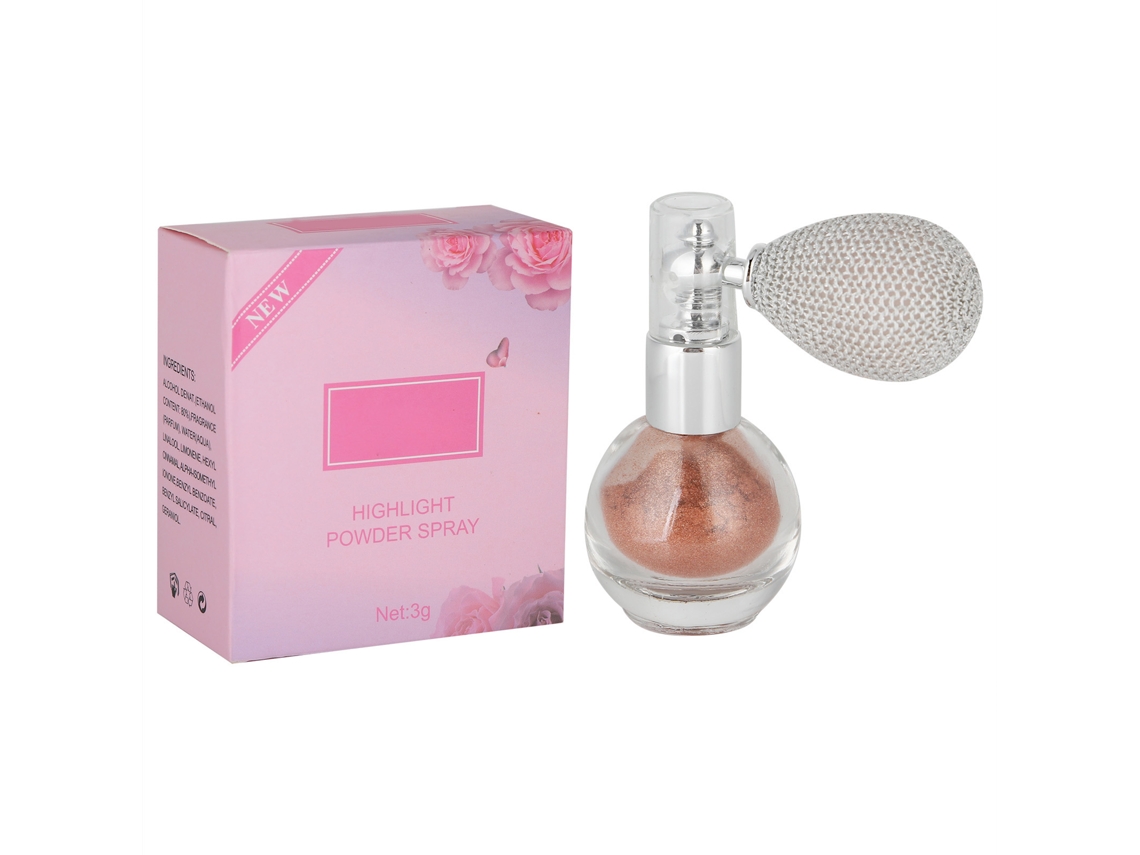 Polvo Iluminador En Spray Brillo Para Rostro Y Cuerpo De Alto Brillo Libre De Aceite Y Talco
