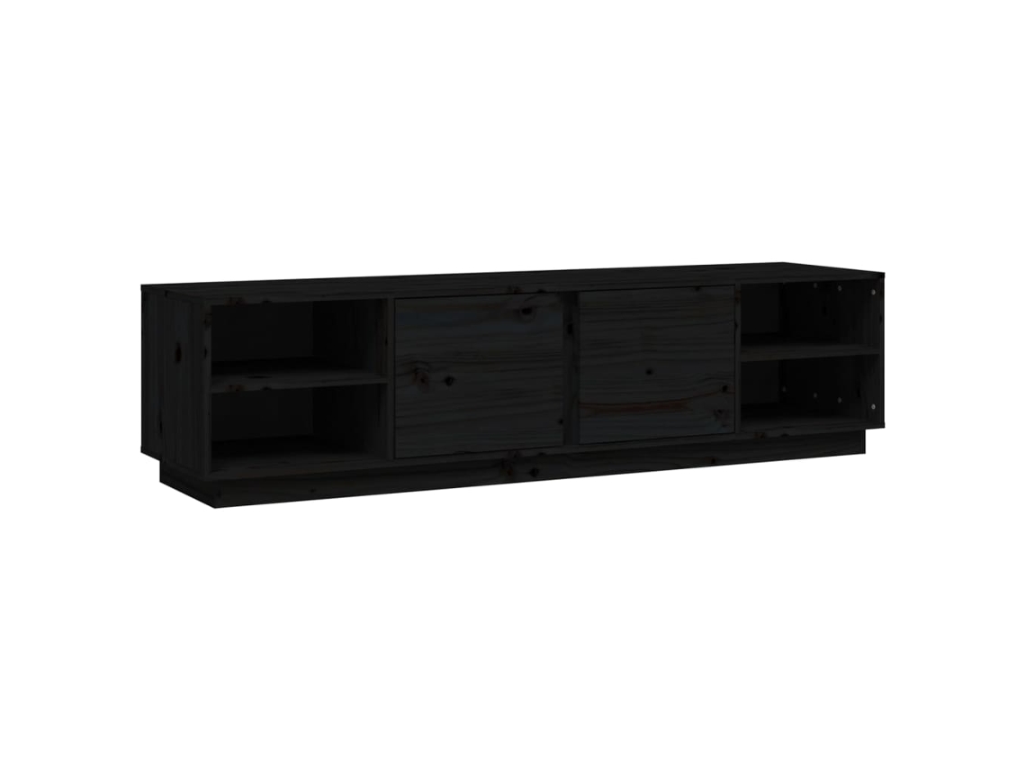 Tv Cabinet, Tv Cabinets Vidaxl Preto Madeira De Pinho (n/a)