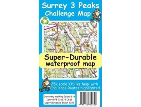 Livro Surrey 3 Peaks Challenge Map And Guide De Brawn E David (inglês)