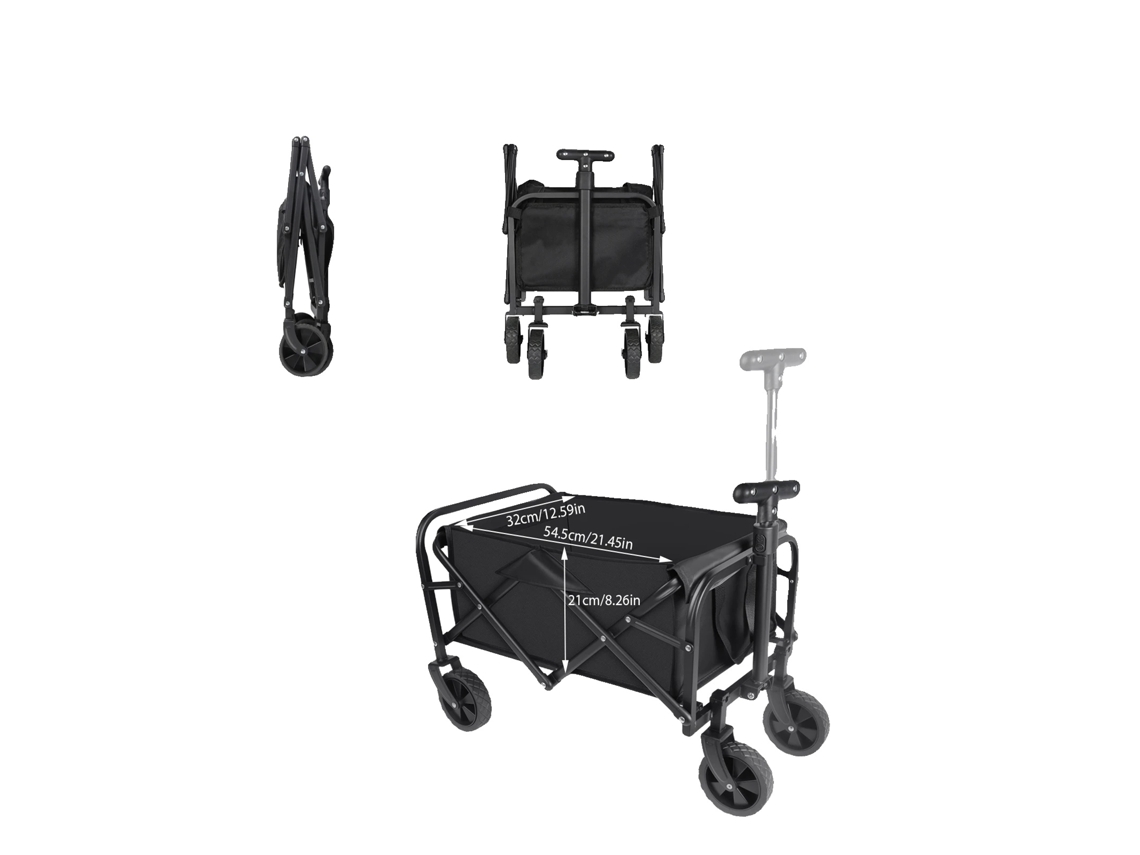 Carroça, Cabo Ajustável, Capacidade De Carga De 75kg, Estilo-a 50l 5-polegadas