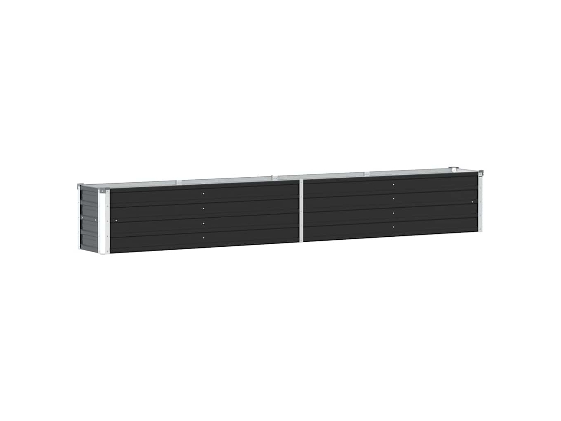 Vaso VIDAXL Antracite Aço (320x40x45 cm)