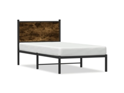 Bed Frame, Bed Frames Vidaxl Marrom Aço (90 X 190 Cm)