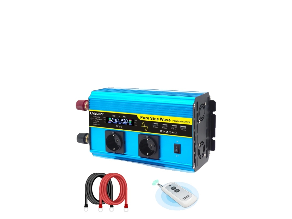 Inversor De Onda Senoidal Pura, Compatibilidade Com Tomadas Europeias, 24v-220v-4000w