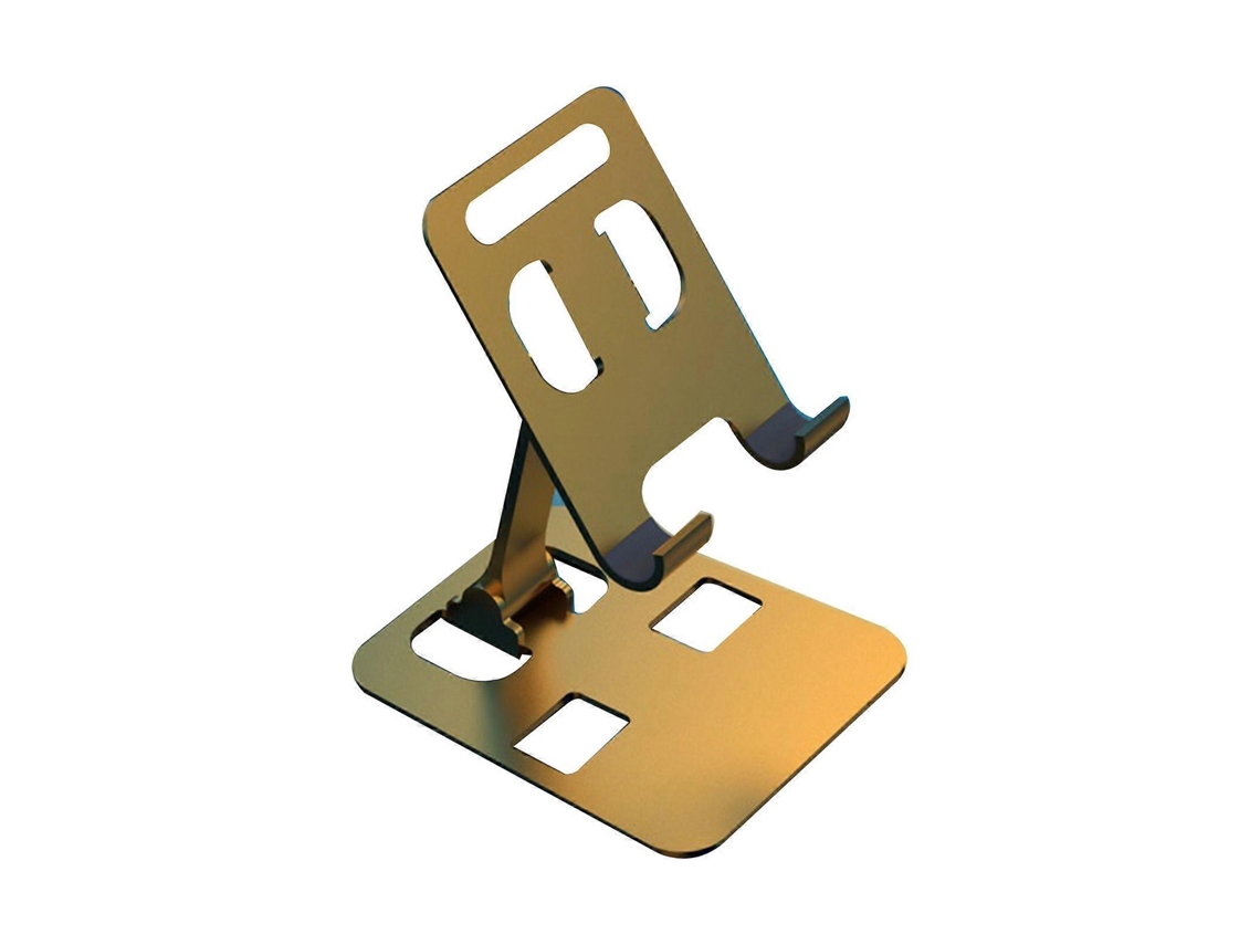 Suporte Dobrável Para Celular, Suporte Multifuncional Para Mesa, Suporte Ajustável Para Celular, Resistente, Dourado-aquaforge