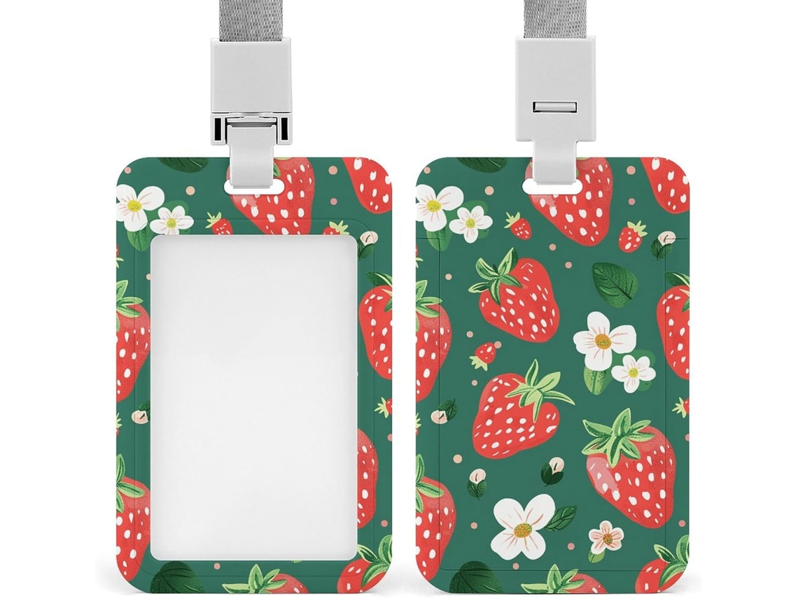 Porta Crachá Com Estampa De Frutas Frescas, Personalizável, À Prova D Água, Protetor Crachás, Ideal