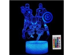 Luminria De Mesa Led Com Efeito 3d E Controle Por Toque, 7 Cores, Ideal Para Decorao Ou Como Presente Para Crianas. Aquaforge