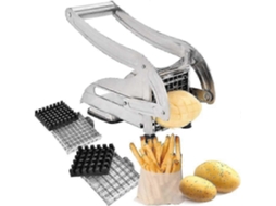 Cortador De Batata Frita, Cortador De Batata Frita Com 2 Lâminas De Aço Inoxidável Para Presente Everley891