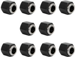Conjunto de 10 Rolamentos R025 de 12 Mm com Porca Sextavada para Carros em Escala 1/8 e 1/10 SFUSHOS