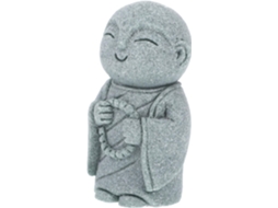 Estatueta Areia Design Retrô Significado Espiritual Decoração Jardim Tranquilo Contemplação Buda Azul GOKOCO