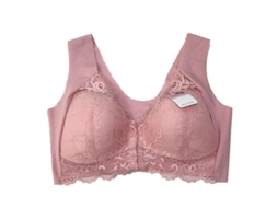 Sutiã Diário Sem Costuras com Fechamento na Frente e Modelagem 5d Conforto e Apoio para o Dia a Dia Rosa