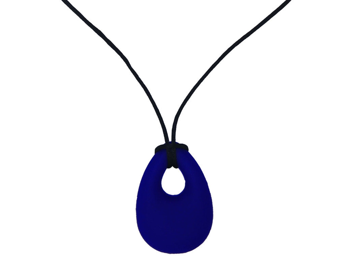 Primerox colar Mastigável de Silicone Macio Pingente Lágrima para Bebê Azul Marinho