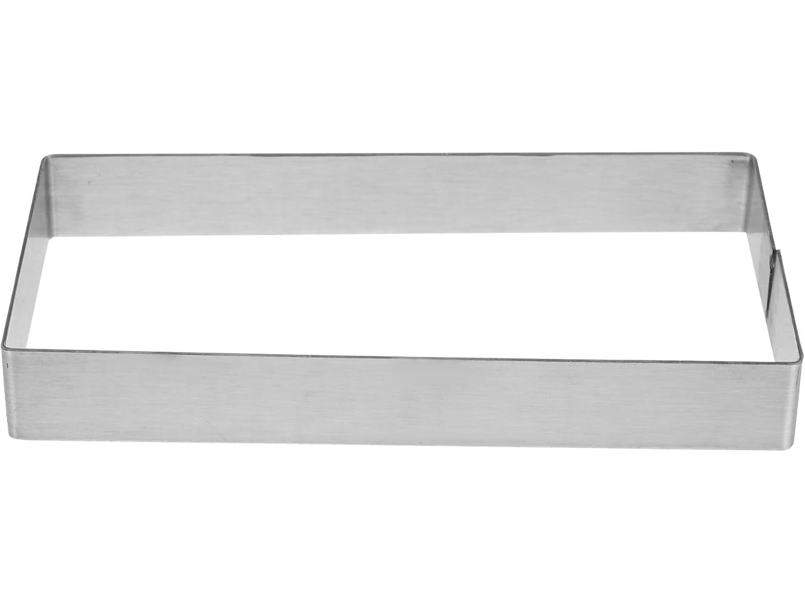 Forma Retangular Para Panquecas Com Borda Uniforme E Durável Em Aço Inoxidável, Antiaderente, Ideal Para Assar E